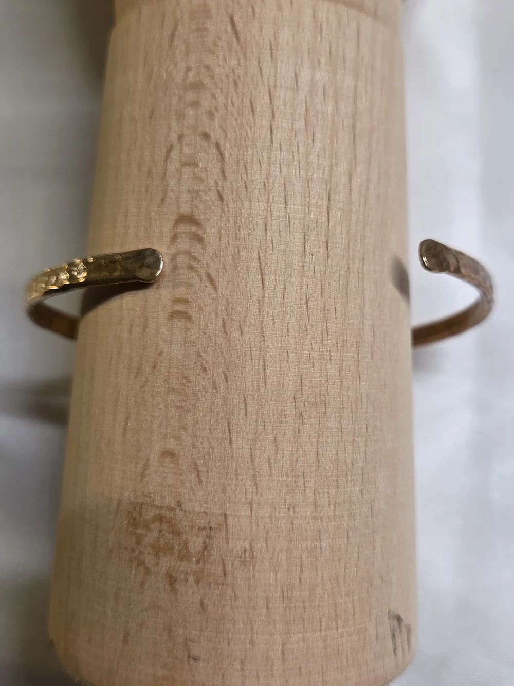 Brass Hammered Cuff Bracelet with Sparkling White Druzy Stone